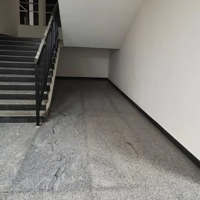 Staircase and granite landing in a new building